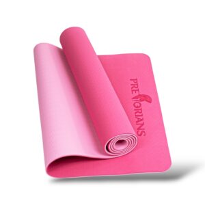 Mata do ćwiczeń fitness i yogi 6 mm TPE – Różowa