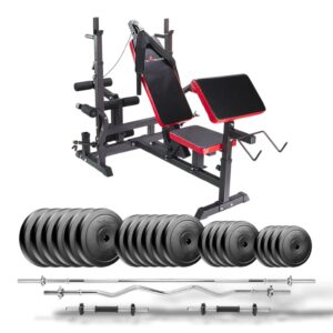 🏋️‍♂️ Zestaw do ćwiczeń 160 kg z ławką PH20C – Twoja prywatna siłownia w domu!